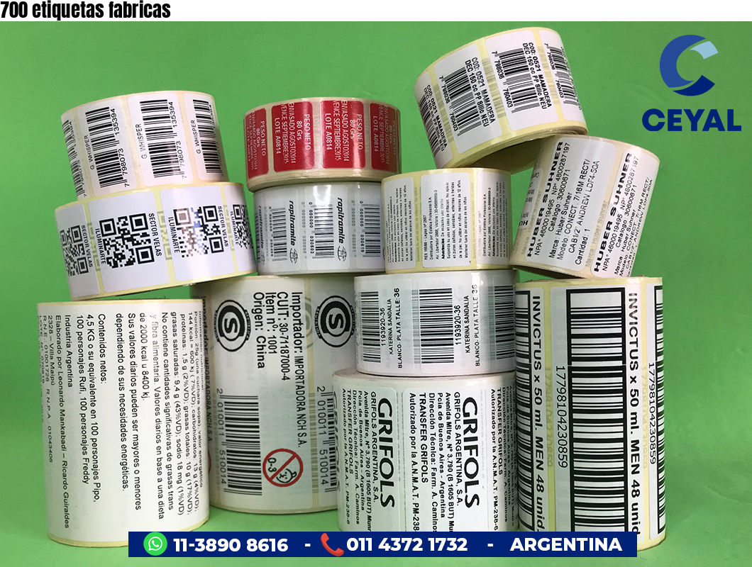 700 etiquetas fabricas