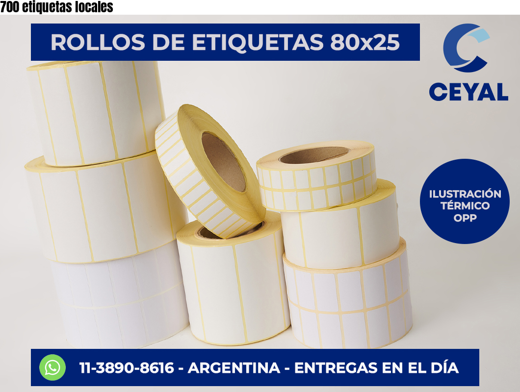 700 etiquetas locales