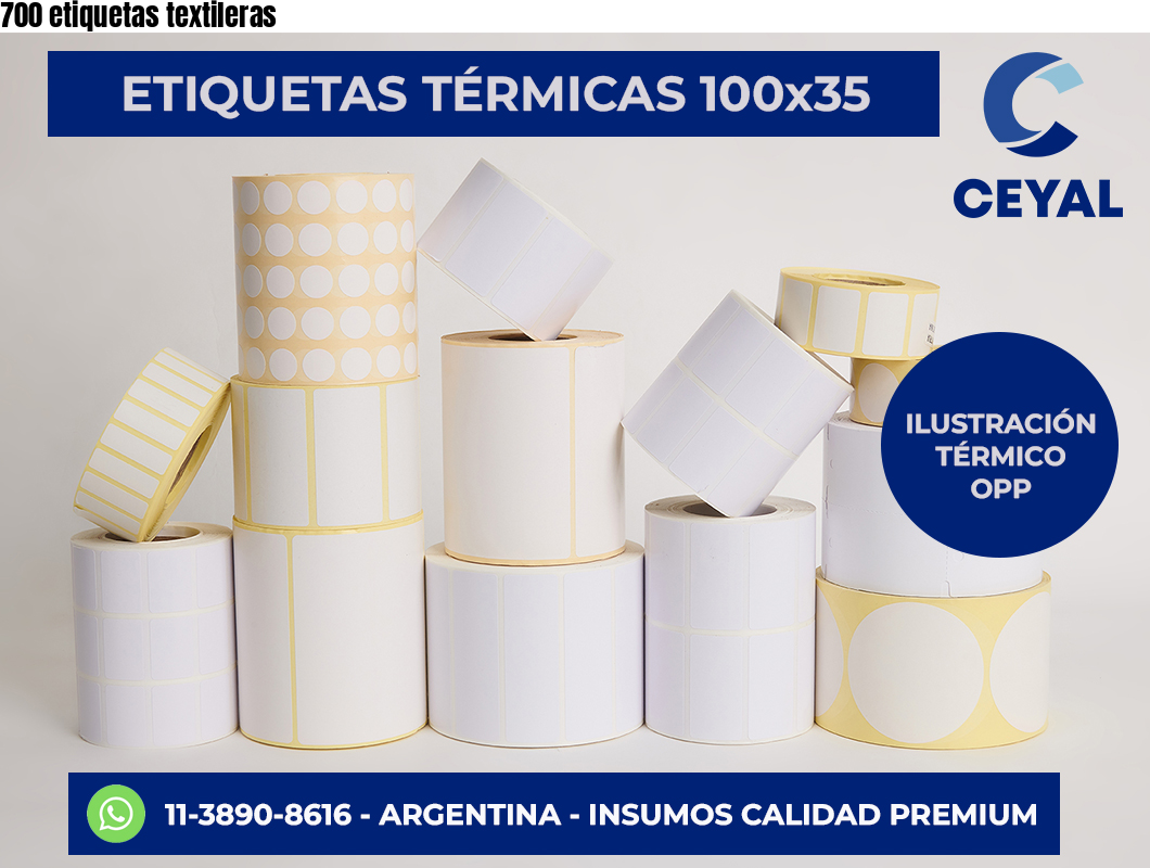 700 etiquetas textileras