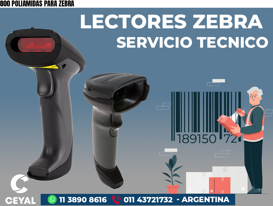 800 POLIAMIDAS PARA ZEBRA