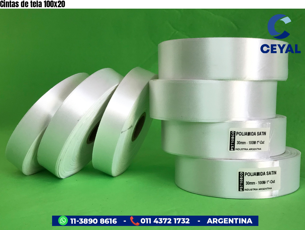 Cintas de tela 100×20
