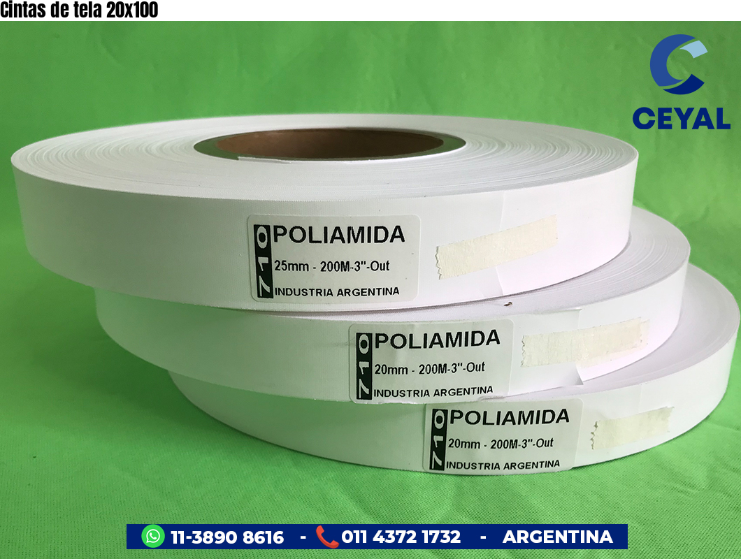 Cintas de tela 20x100