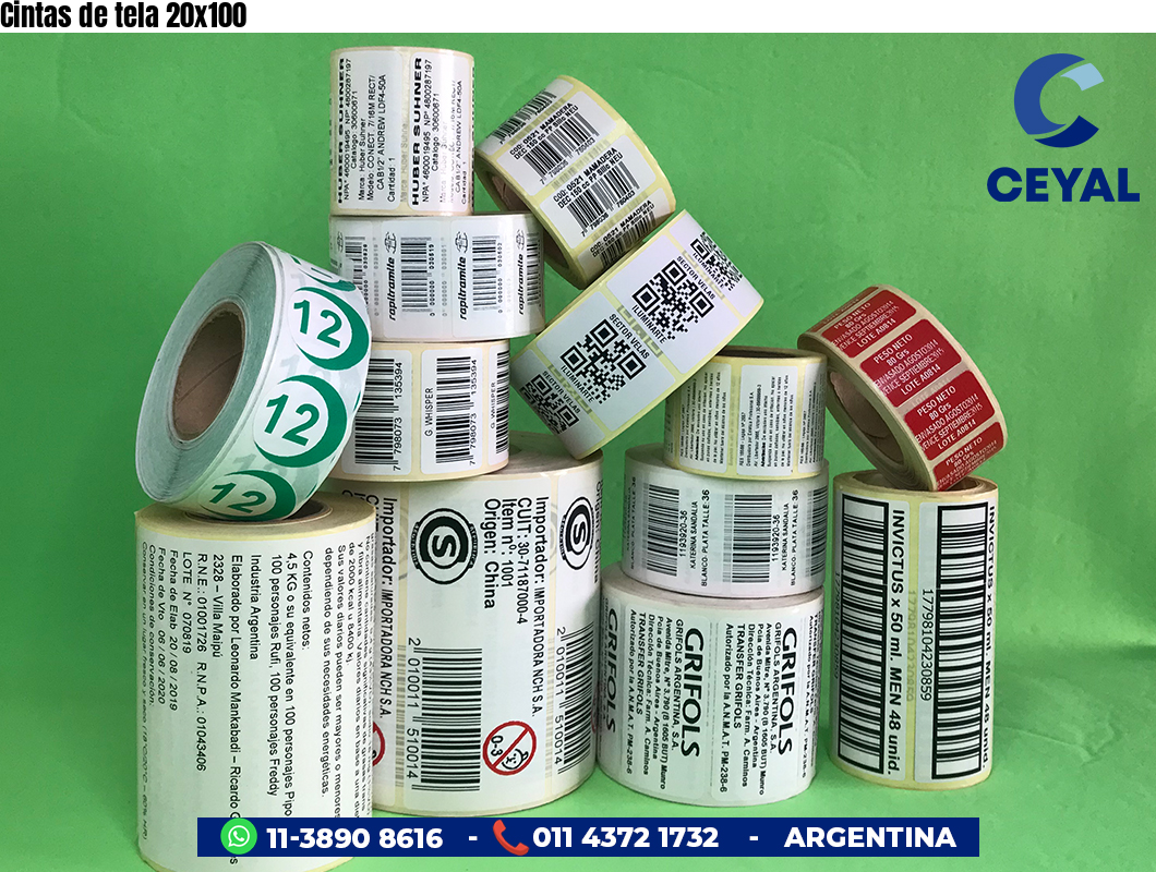 Cintas de tela 20x100