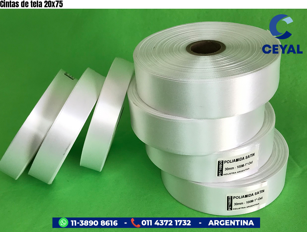Cintas de tela 20x75