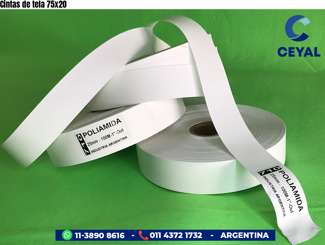 Cintas de tela 75×20