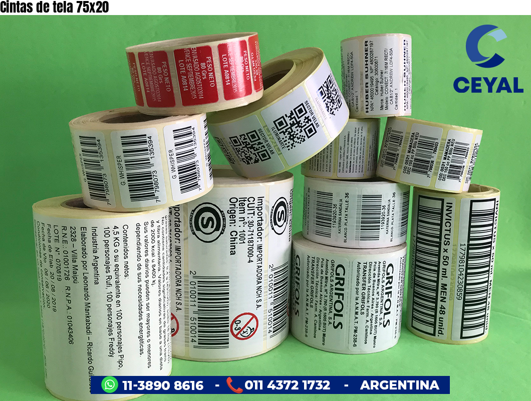 Cintas de tela 75x20