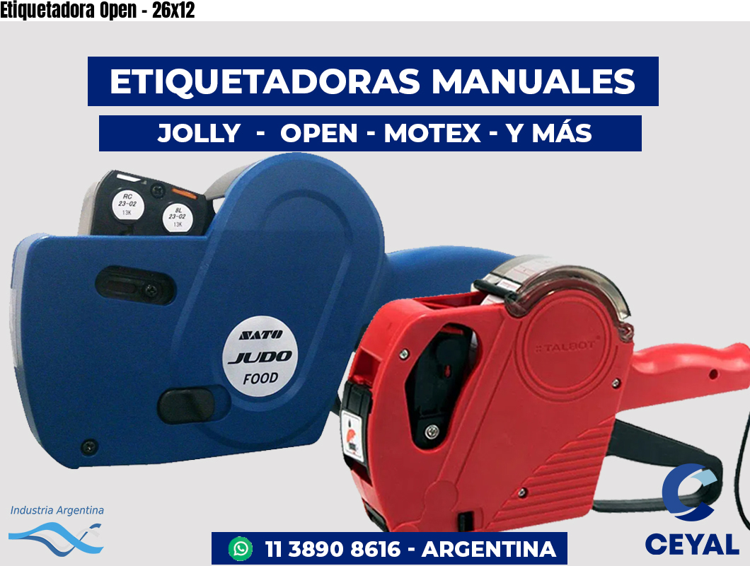 Etiquetadora Open - 26x12