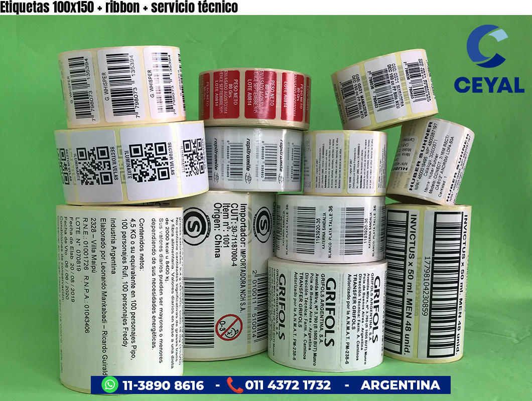 Etiquetas 100x150   ribbon   servicio técnico