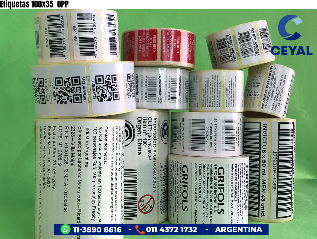 Etiquetas 100x35  OPP