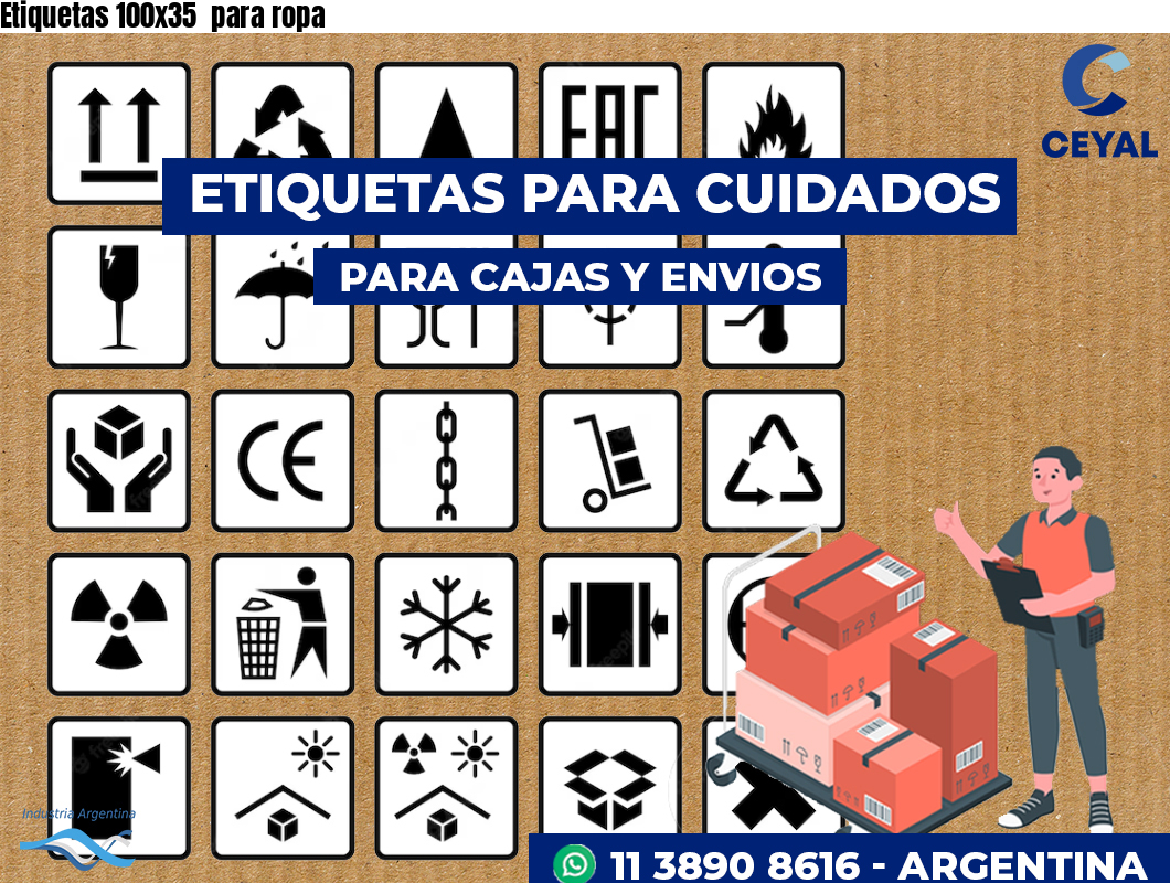 Etiquetas 100x35  para ropa