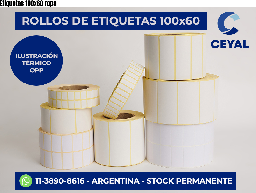 Etiquetas 100×60 ropa