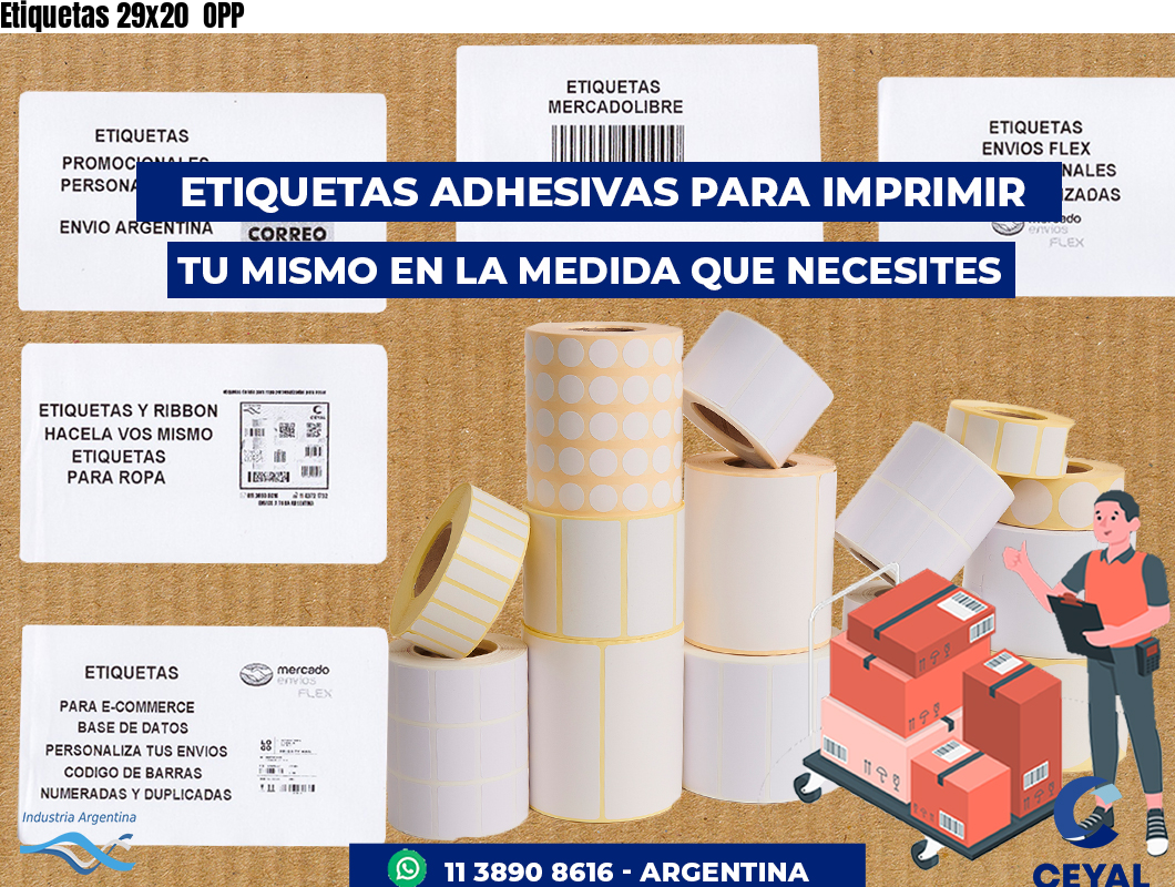 Etiquetas 29x20  OPP