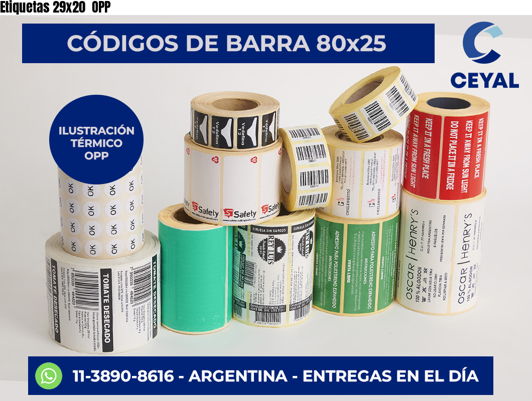 Etiquetas 29×20  OPP
