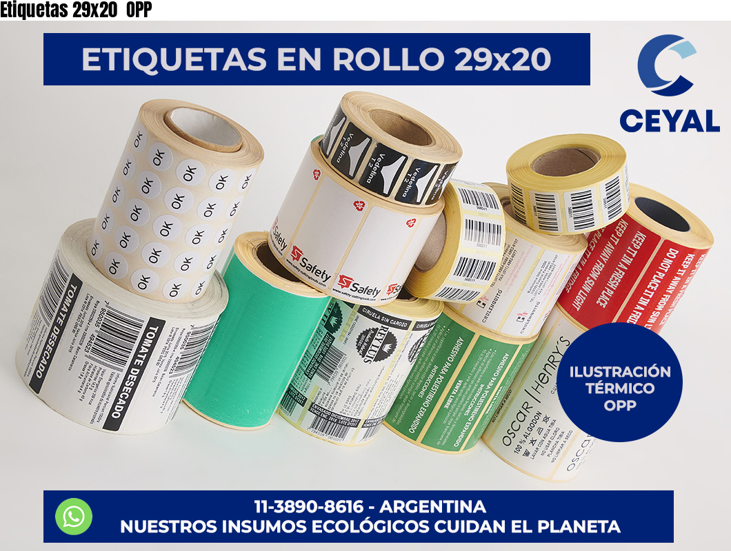 Etiquetas 29×20  OPP