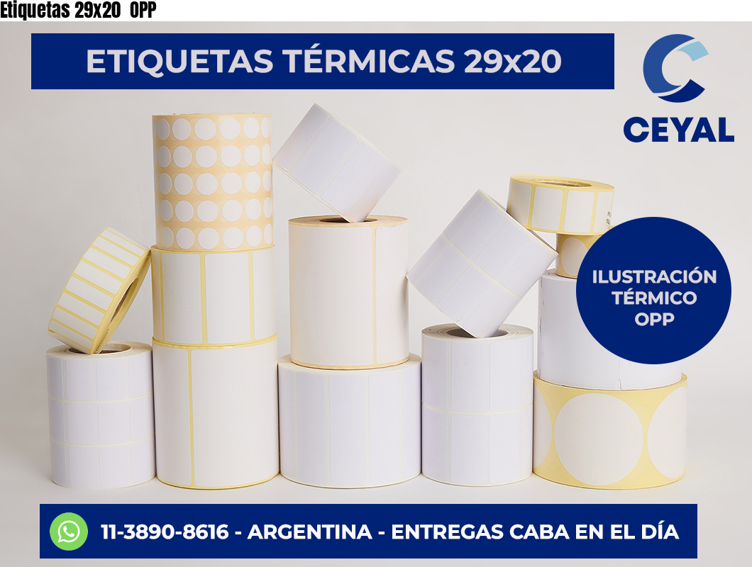 Etiquetas 29×20  OPP