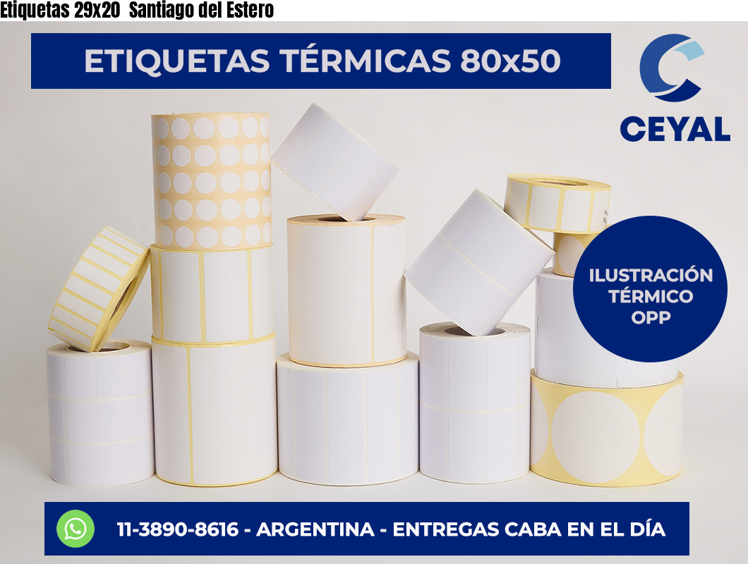 Etiquetas 29×20  Santiago del Estero