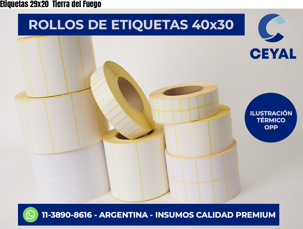 Etiquetas 29x20  Tierra del Fuego