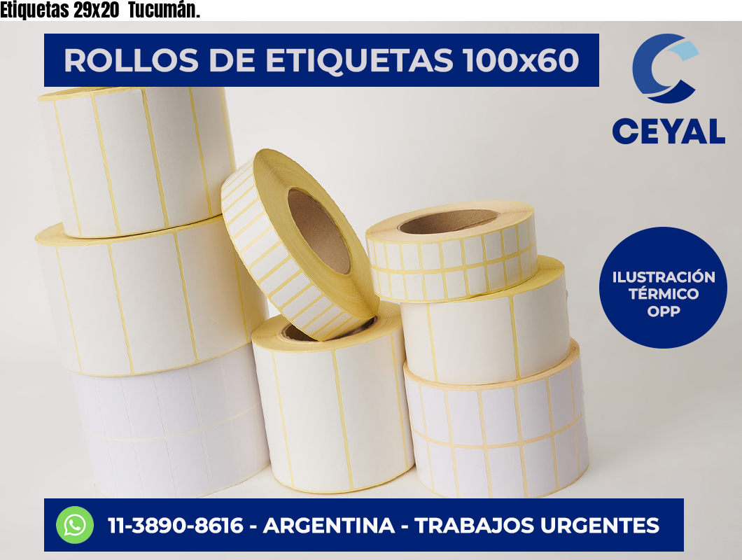 Etiquetas 29×20  Tucumán.