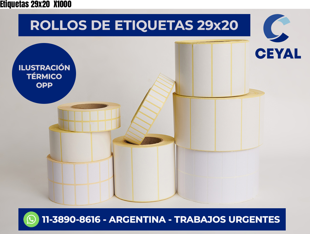 Etiquetas 29×20  X1000
