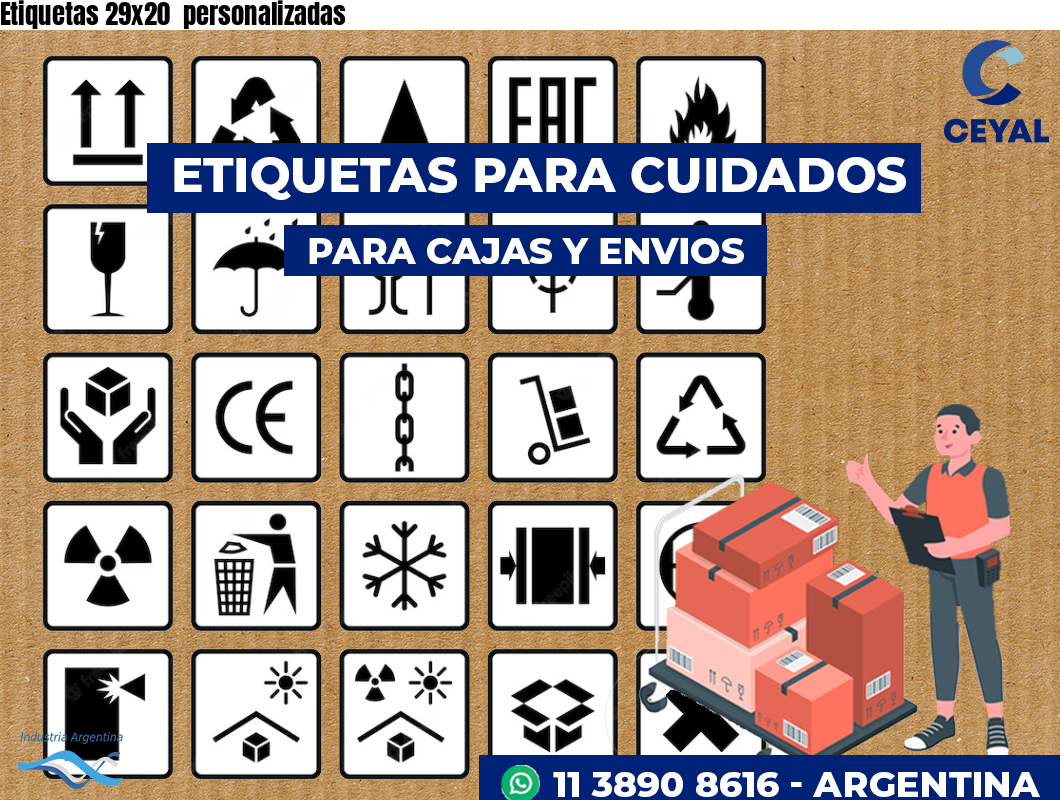 Etiquetas 29x20  personalizadas