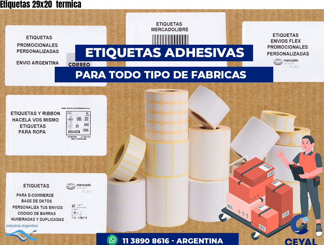 Etiquetas 29x20  termica