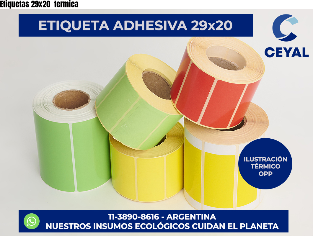 Etiquetas 29×20  termica