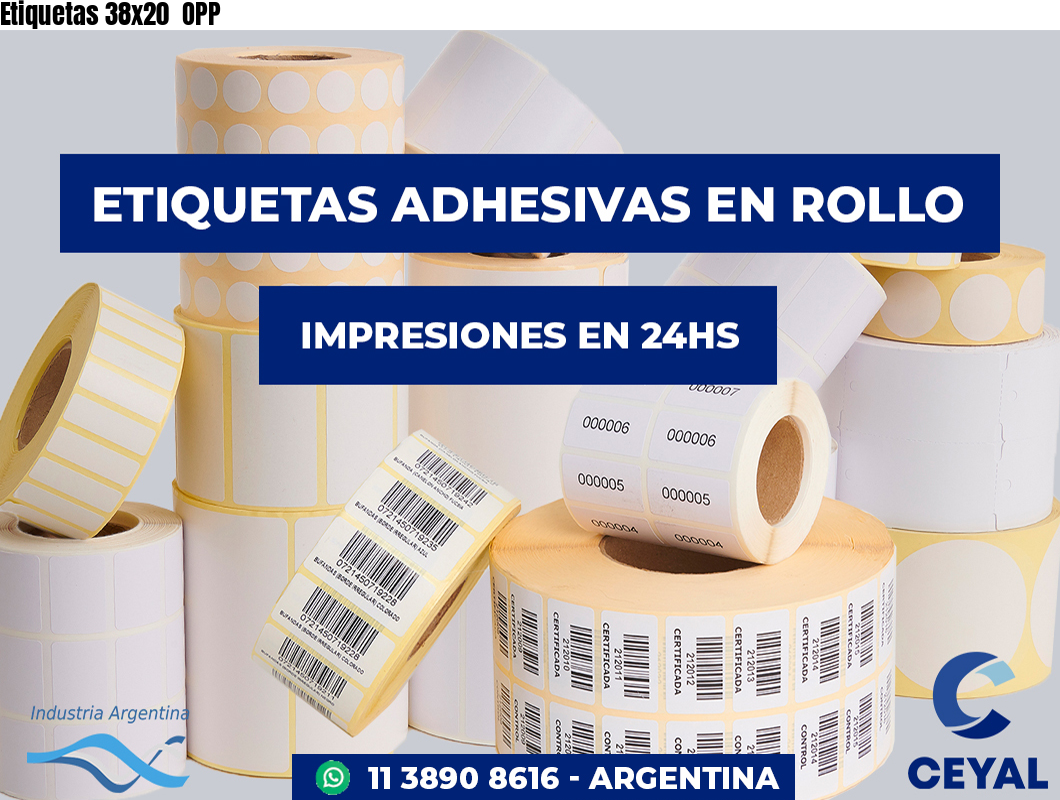Etiquetas 38x20  OPP