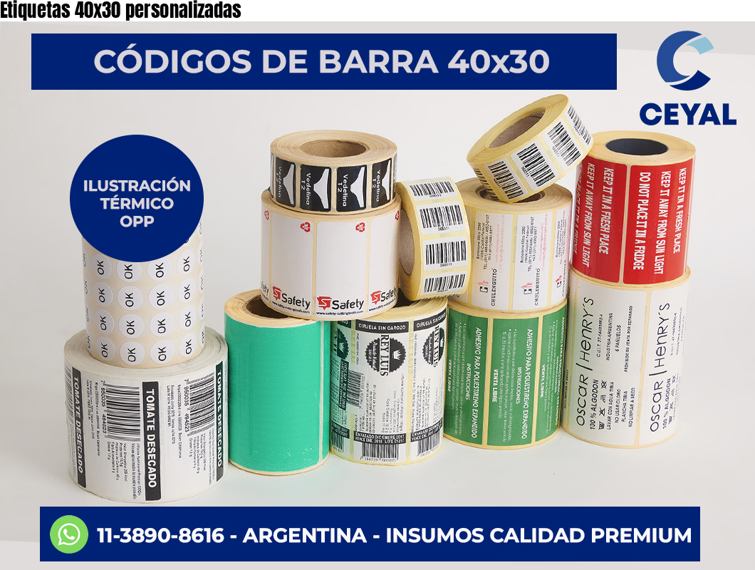 Etiquetas 40×30 personalizadas