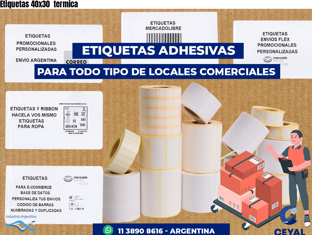 Etiquetas 40x30  termica