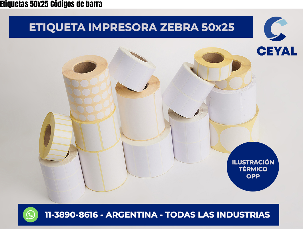 Etiquetas 50×25 Códigos de barra