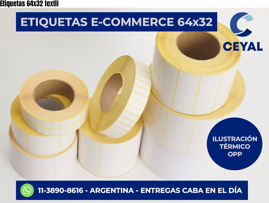 Etiquetas 64×32 textil