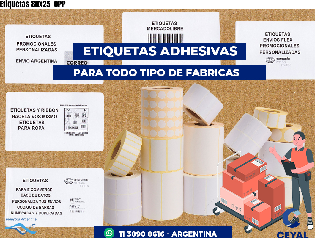 Etiquetas 80x25  OPP