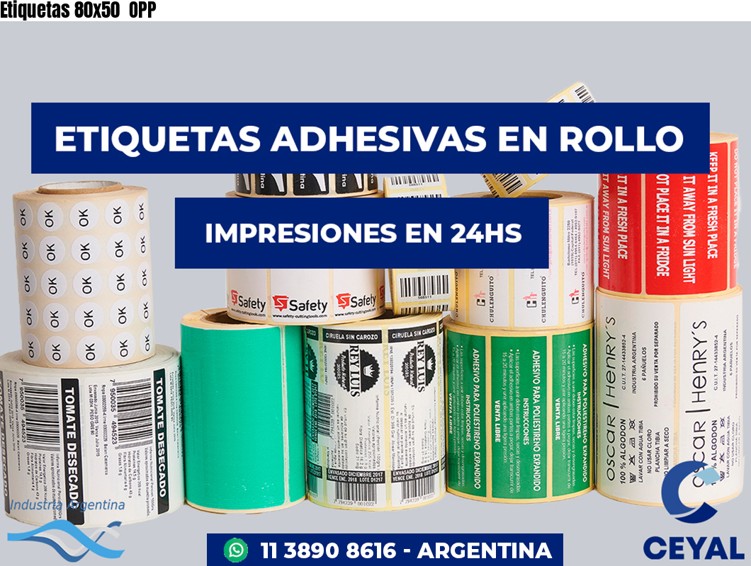 Etiquetas 80x50  OPP