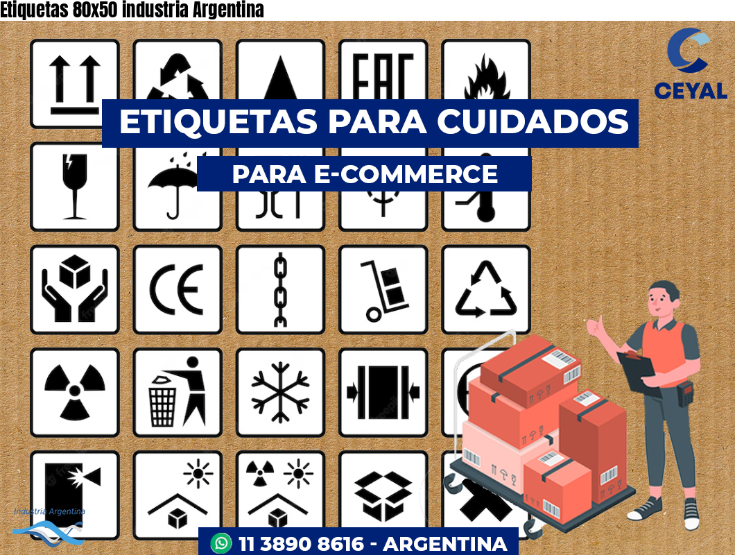 Etiquetas 80x50 industria Argentina
