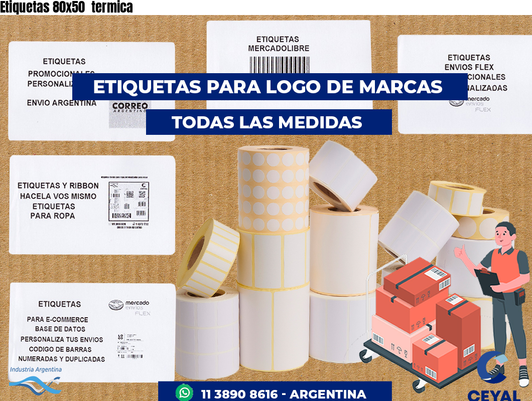 Etiquetas 80x50  termica
