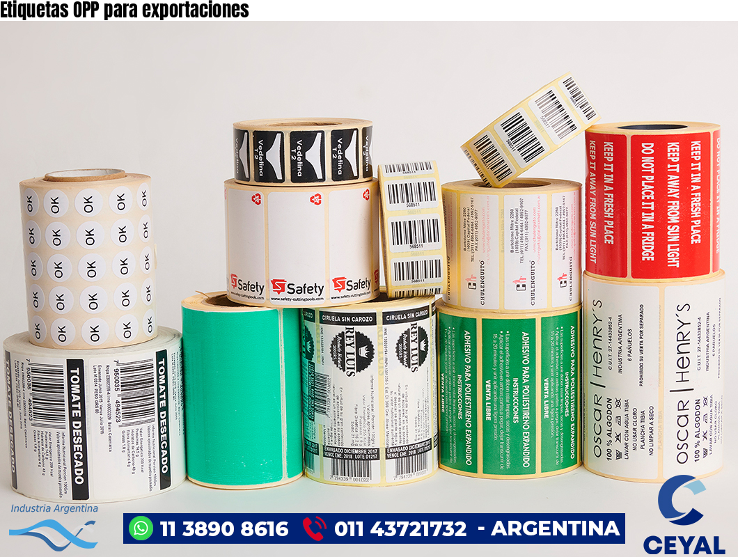 Etiquetas OPP para exportaciones