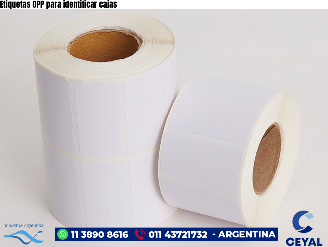 Etiquetas OPP para identificar cajas