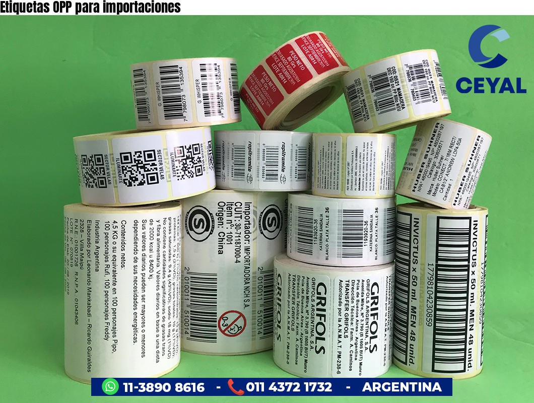 Etiquetas OPP para importaciones