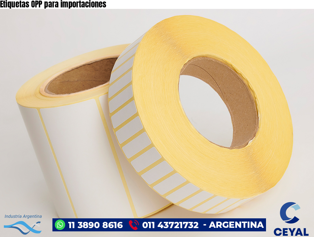 Etiquetas OPP para importaciones
