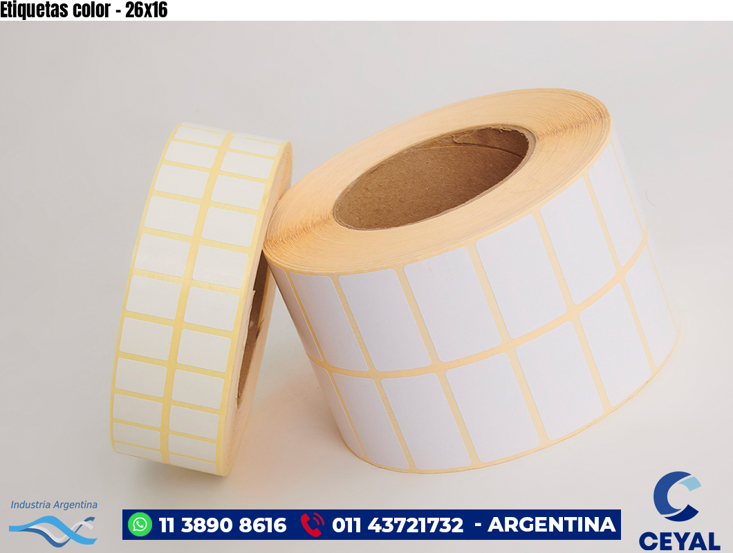 Etiquetas color - 26x16