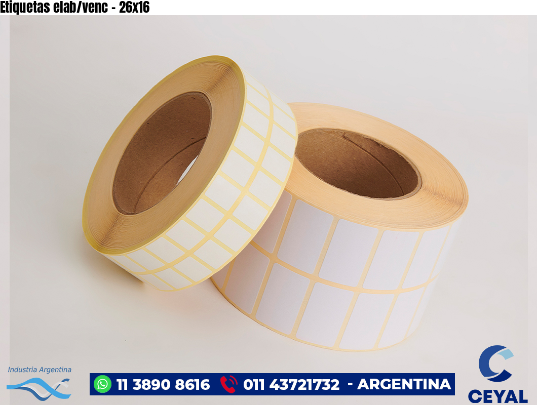 Etiquetas elab/venc - 26x16