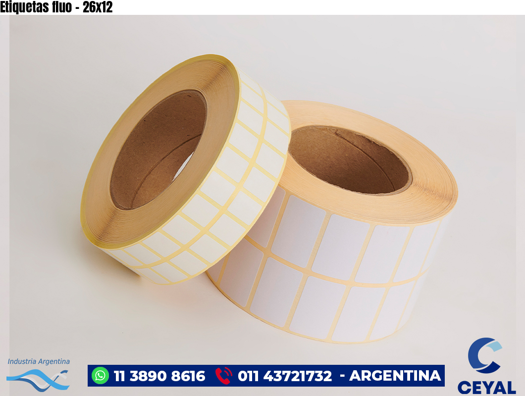 Etiquetas fluo - 26x12