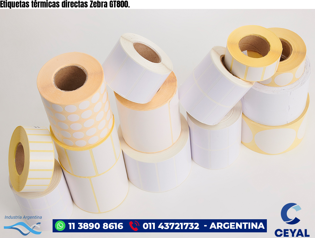 Etiquetas térmicas directas Zebra GT800.