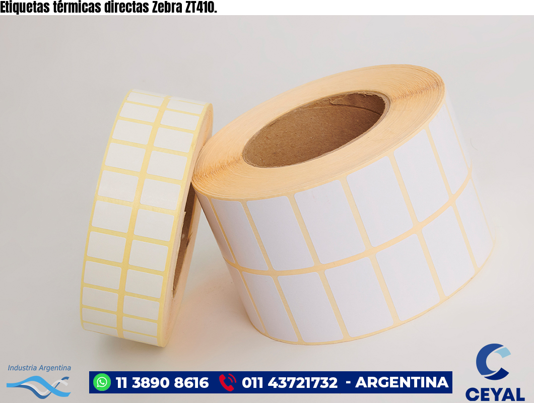 Etiquetas térmicas directas Zebra ZT410.