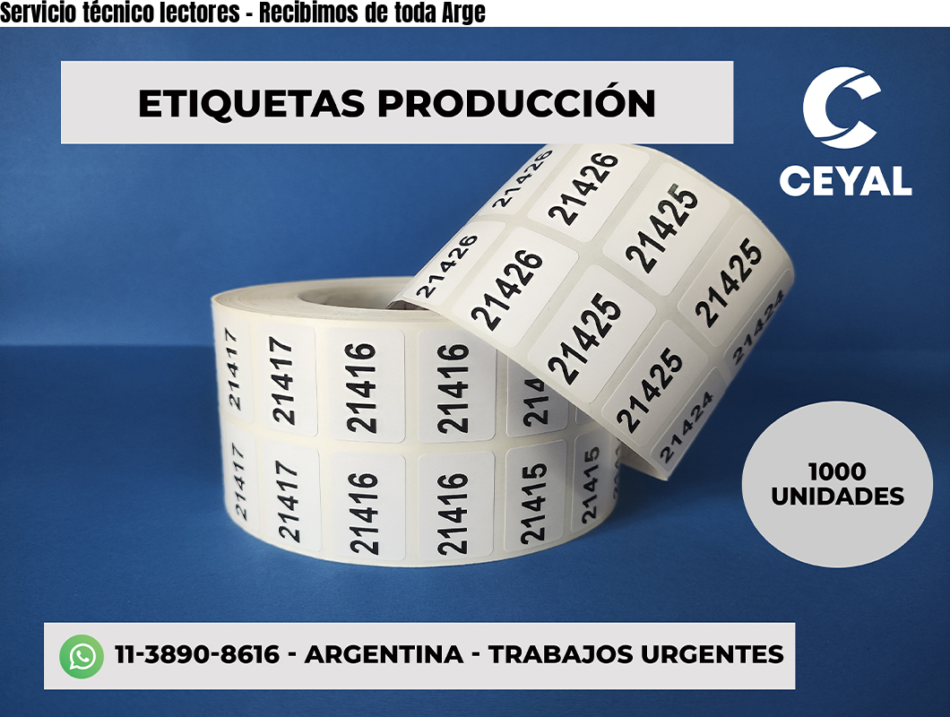 Servicio técnico lectores - Recibimos de toda Arge