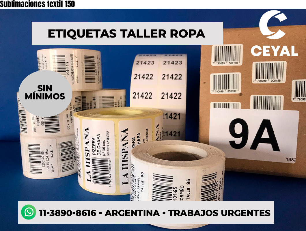 Sublimaciones textil 150