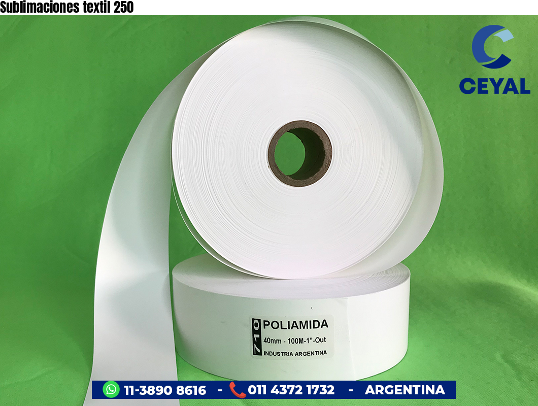 Sublimaciones textil 250