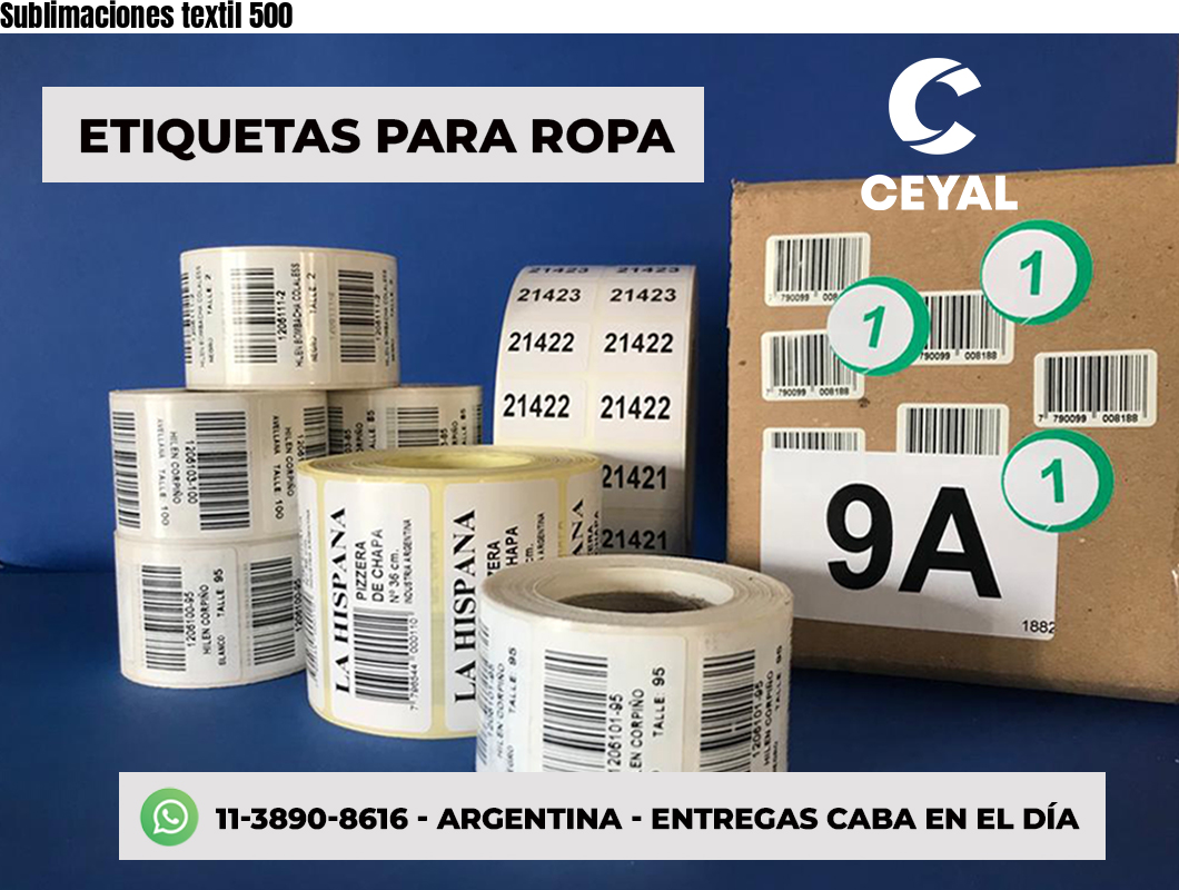 Sublimaciones textil 500
