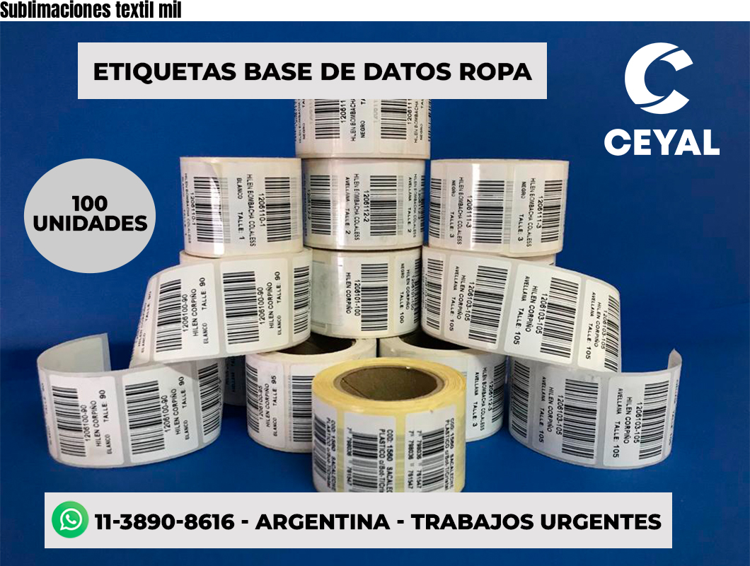 Sublimaciones textil mil