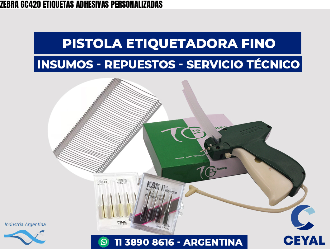 ZEBRA GC420 ETIQUETAS ADHESIVAS PERSONALIZADAS